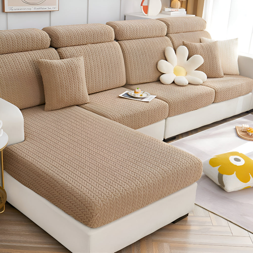 Frendorf | ElasticEase Sofabezug - dehnbarer Jacquard Sofabezug