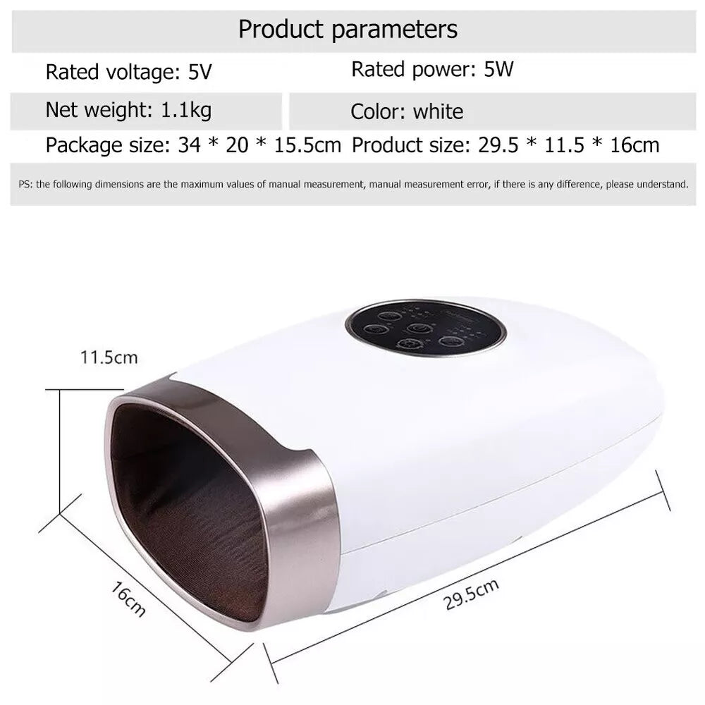 Frendorf | Beheizter Handmassager mit Luftkompression und Fingertherapie für Arthritis und Schmerztherapie