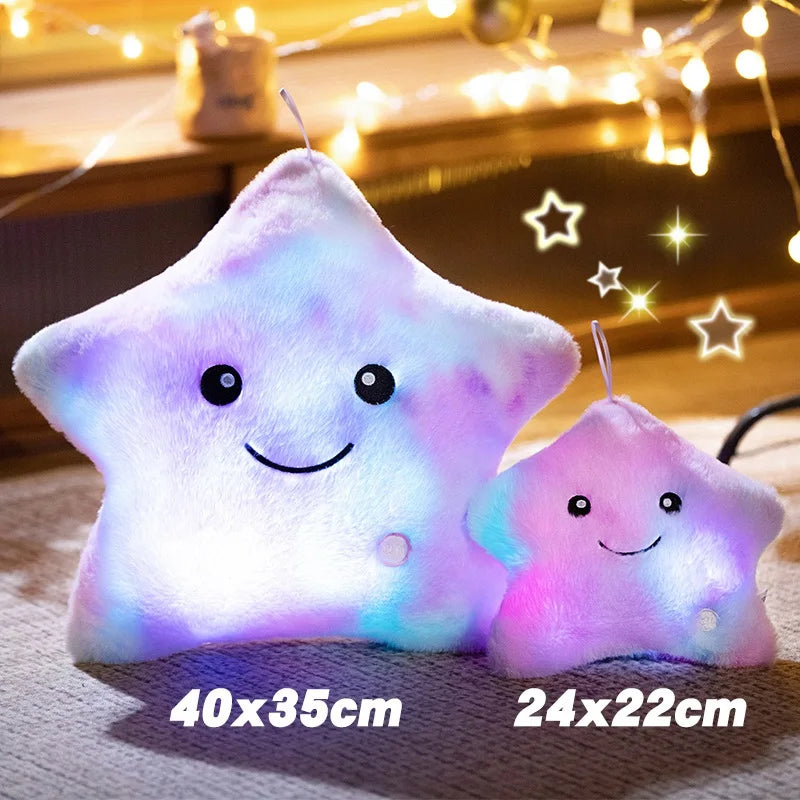 LED Stern Plüschlicht - Weiches Leuchtsternkissenpuppe, Stofftier für Kinder & Wohnkultur, Perfektes Geburtstagsgeschenk