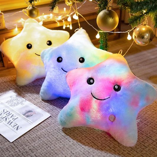LED Stern Plüschlicht - Weiches Leuchtsternkissenpuppe, Stofftier für Kinder & Wohnkultur, Perfektes Geburtstagsgeschenk