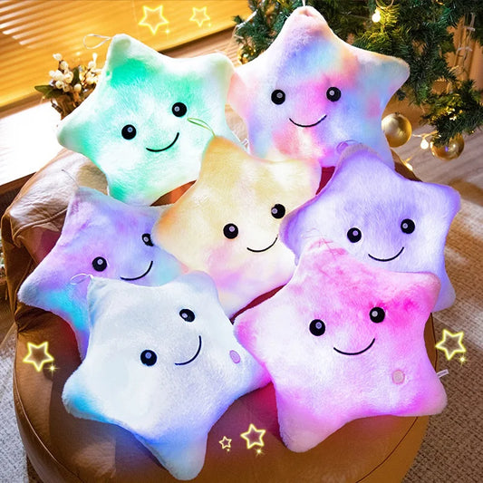 LED Stern Plüschlicht - Weiches Leuchtsternkissenpuppe, Stofftier für Kinder & Wohnkultur, Perfektes Geburtstagsgeschenk