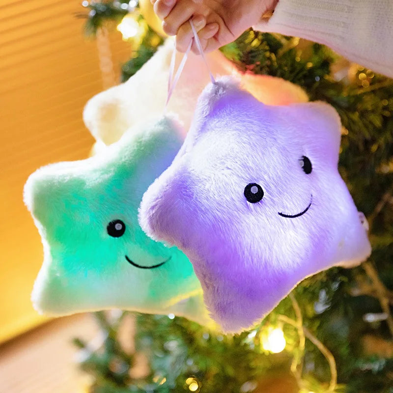 LED Stern Plüschlicht - Weiches Leuchtsternkissenpuppe, Stofftier für Kinder & Wohnkultur, Perfektes Geburtstagsgeschenk
