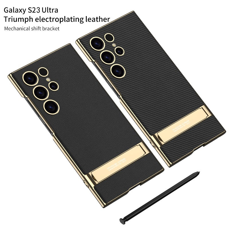 Frendorf | Galvanisierte schlichte Lederhalterung für Samsung Galaxy S24
