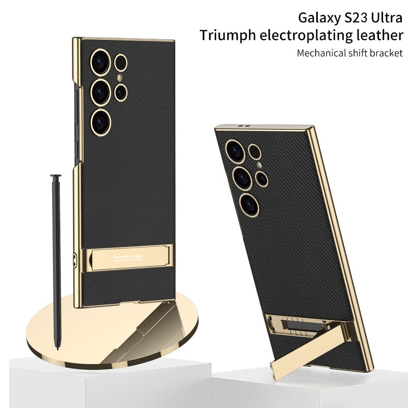 Frendorf | Electroplated PU-Leder Handyhülle für Samsung S25