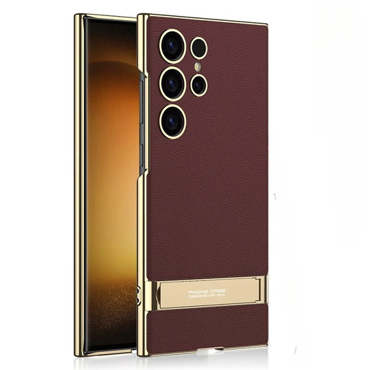 Frendorf | Electroplated PU-Leder Handyhülle für Samsung S25