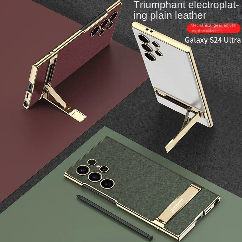 Frendorf | Electroplated PU-Leder Handyhülle für Samsung S25