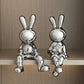 Elektroplattierung Hase Set von 2 Stück Skulptur für Wohnkultur Schreibtischdekoration Wohnzimmer Dekor Tierskulptur 2023 Hase