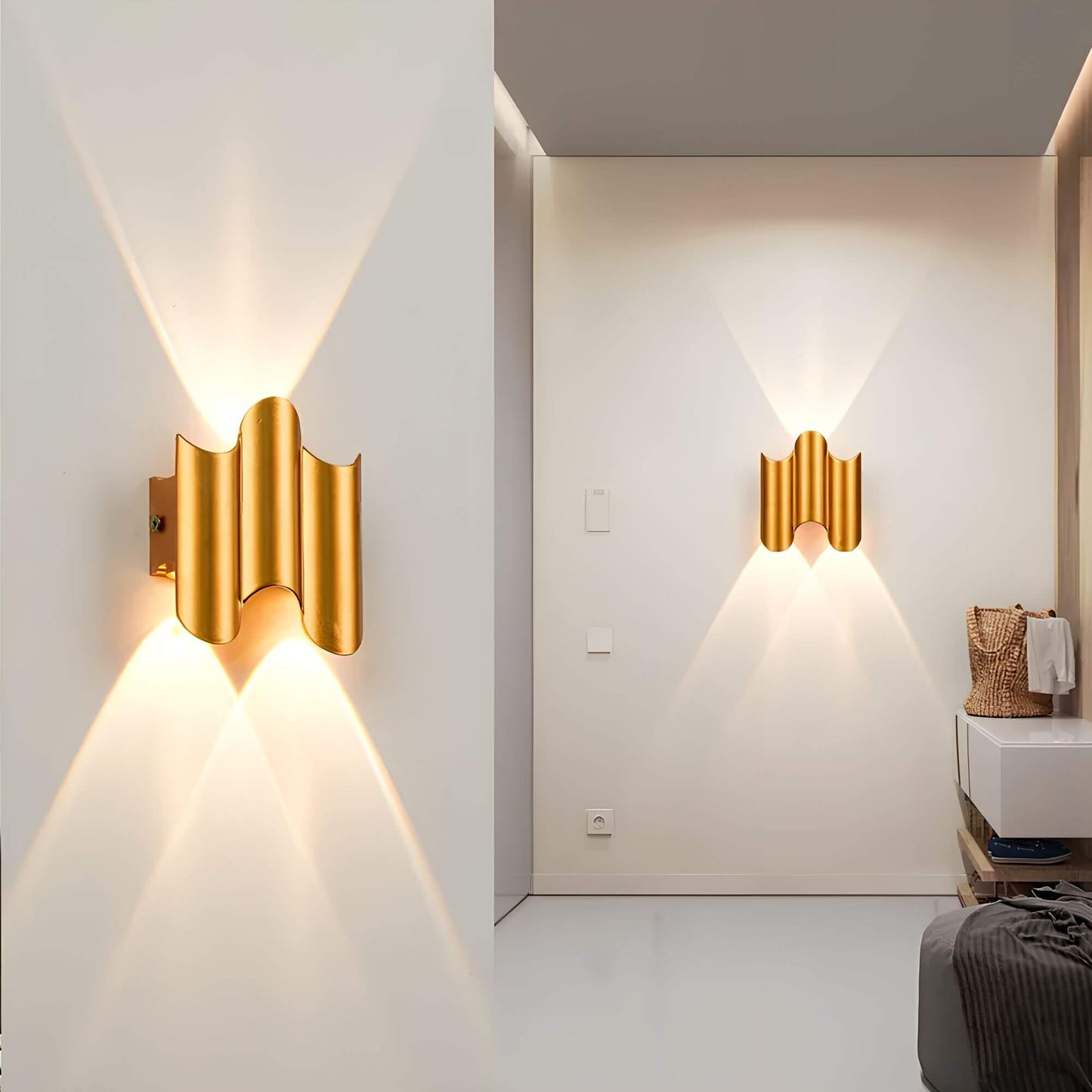 Aluminium Wandlampe