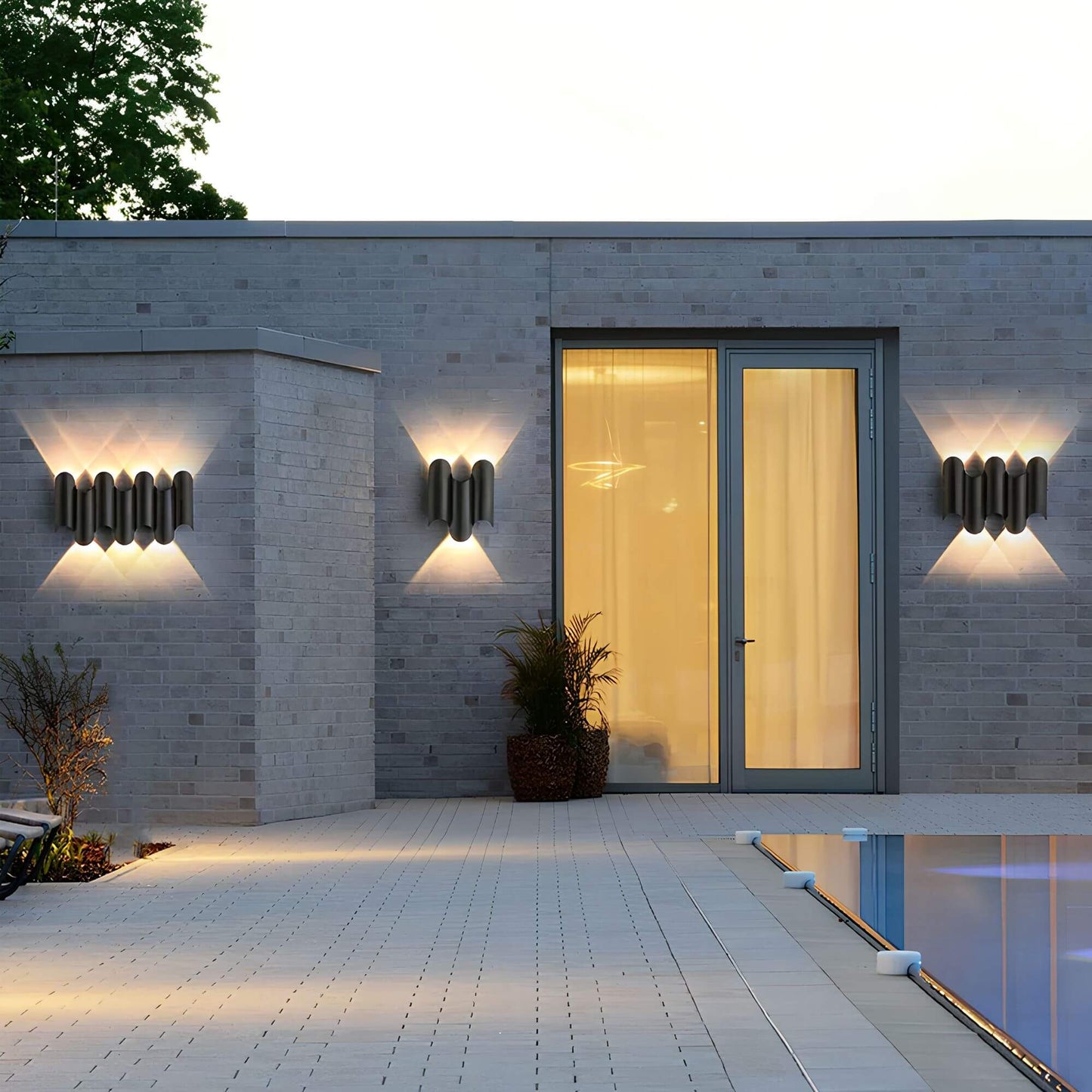 Aluminium Wandlampe