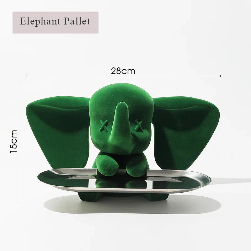 Elefantenpalette Figuren Moderne Harz Universelle Zell Smartphone Statue Skulpturen Zuhause Büro Schreibtisch Dekor Geschenk für Männer
