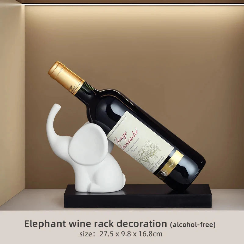 Elefantenstatue mit Weinfass Tisch Ornamente Tier Skulptur Windhalter Home Decor Süße Elefantenfigur Harz Handwerk Kunst