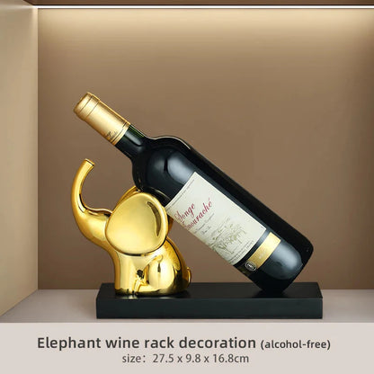 Elefantenstatue mit Weinfass Tisch Ornamente Tier Skulptur Windhalter Home Decor Süße Elefantenfigur Harz Handwerk Kunst