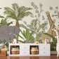Frendorf | Elefant Giraffe und Affen Cartoon Tapete Wandbild