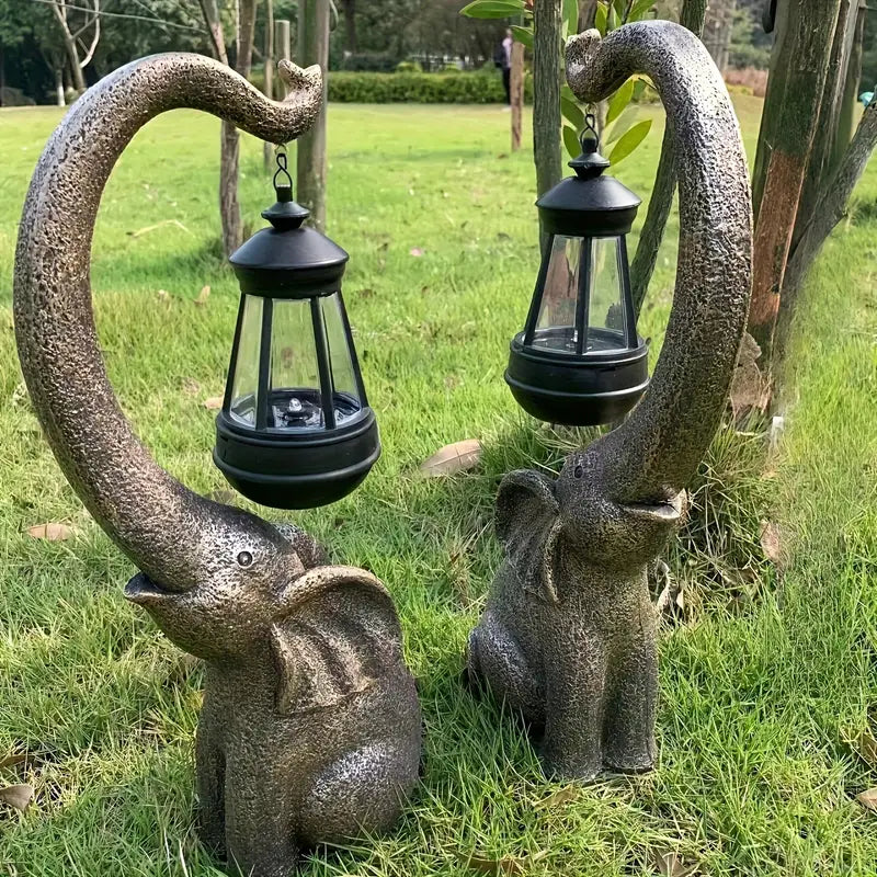 Frendorf | SolarElegance Solar Gartenlampe Enchanted Elephant | Stimmungslicht für Außen | Umweltfreundlich | Garten Deko Lampe