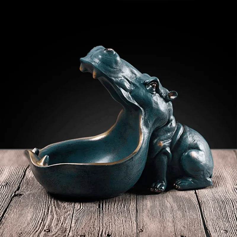 Skulptur eines Nilpferds und Luxus-Zubehörhalter - Zion™