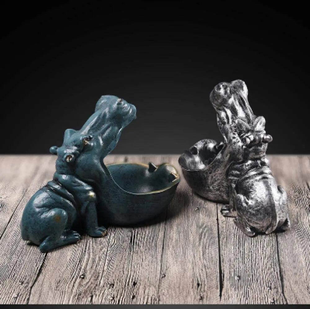 Skulptur eines Nilpferds und Luxus-Zubehörhalter - Zion™