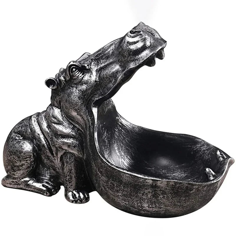 Skulptur eines Nilpferds und Luxus-Zubehörhalter - Zion™
