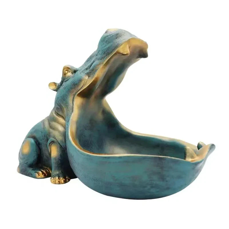 Skulptur eines Nilpferds und Luxus-Zubehörhalter - Zion™