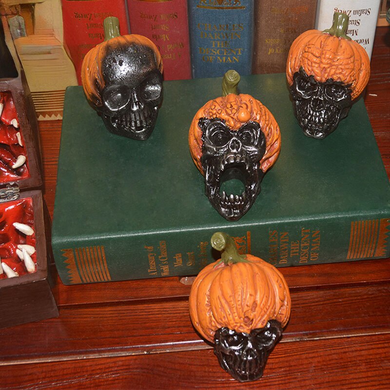 Evil Pumpkin Skull Halloween Kürbisornamente Ornamente Handwerk