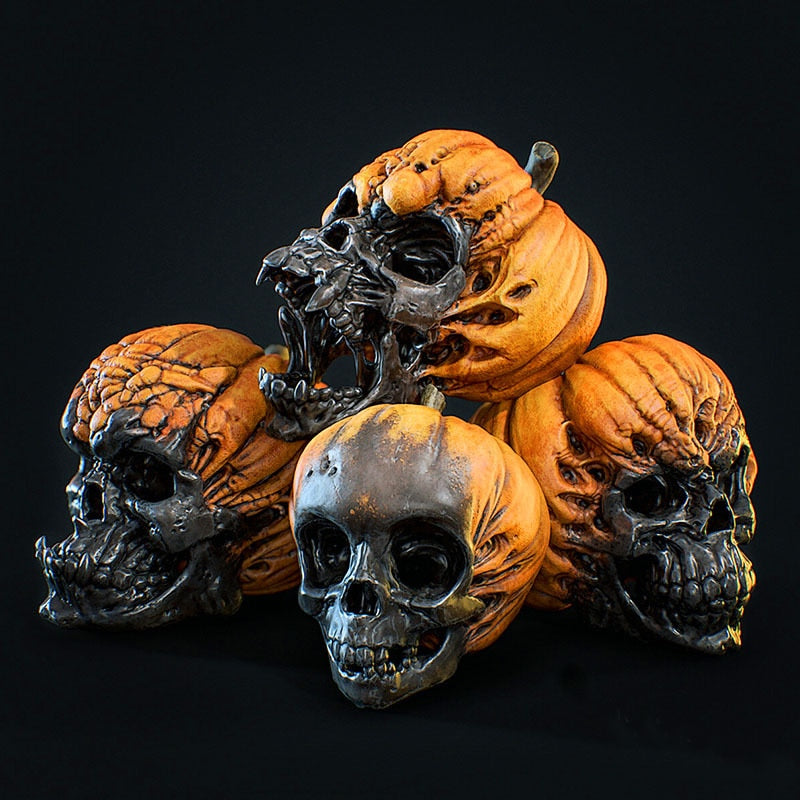 Evil Pumpkin Skull Halloween Kürbisornamente Ornamente Handwerk