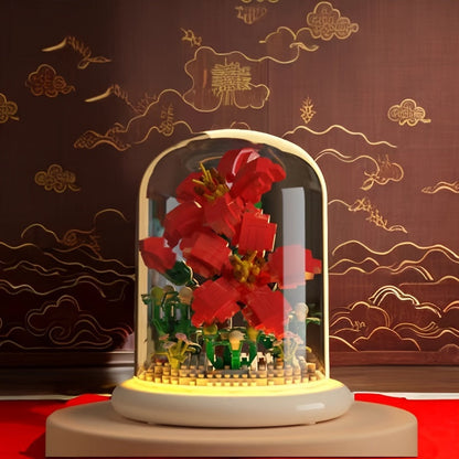 Frendorf | BloomGlow - LED-Glaskuppelleuchte mit konservierten Blumen