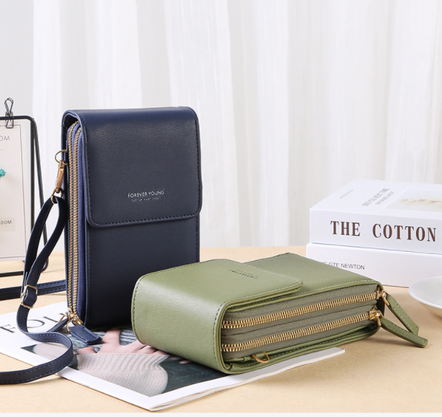 Frendorf | Touchscreen-Handyhülle mit Geldbeutelfunktion – Kompakte Umhängetasche für den täglichen Gebrauch