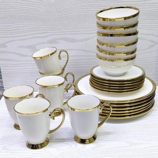 Frendorf | 24-teiliges Abendessen-Set Goldlinie