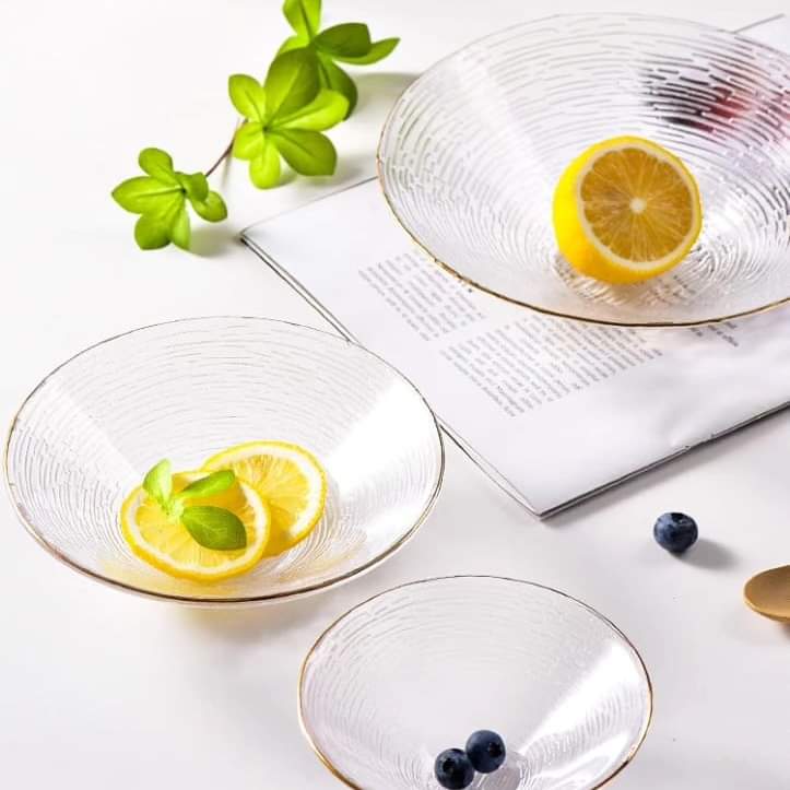 Frendorf | 3 Stück Transparentes Glas Platte