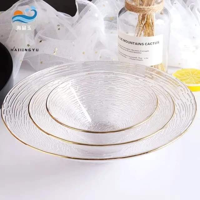 Frendorf | 3 Stück Transparentes Glas Platte