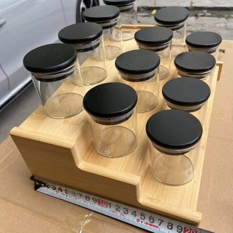 Frendorf | 12 Stück Glas Gewürzbehälter