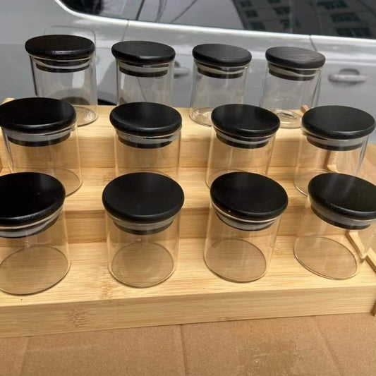 Frendorf | 12 Stück Glas Gewürzbehälter
