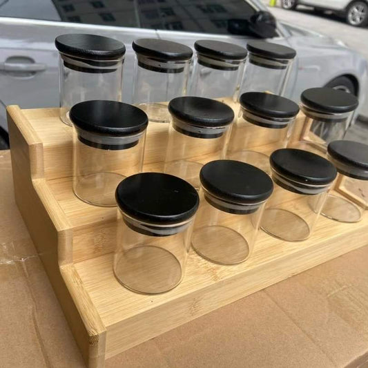 Frendorf | 12 Stück Glas Gewürzbehälter