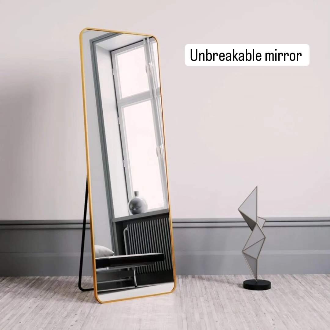 Unzerbrechlicher Ganzkörperspiegel mit Metallic-Rahmen