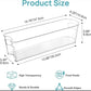 Frendorf | 3 Stück Lange Acryl Kühlschrank-Organizer
