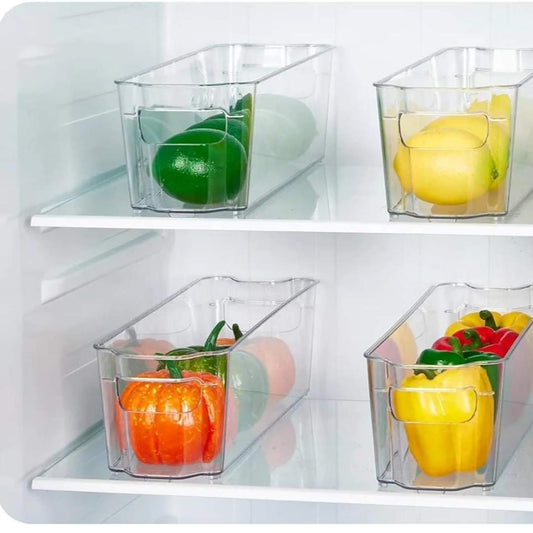 Frendorf | 3 Stück Lange Acryl Kühlschrank-Organizer