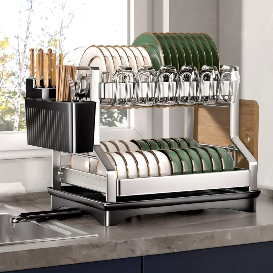 Frendorf | 2-Tier Küchen Geschirrständer