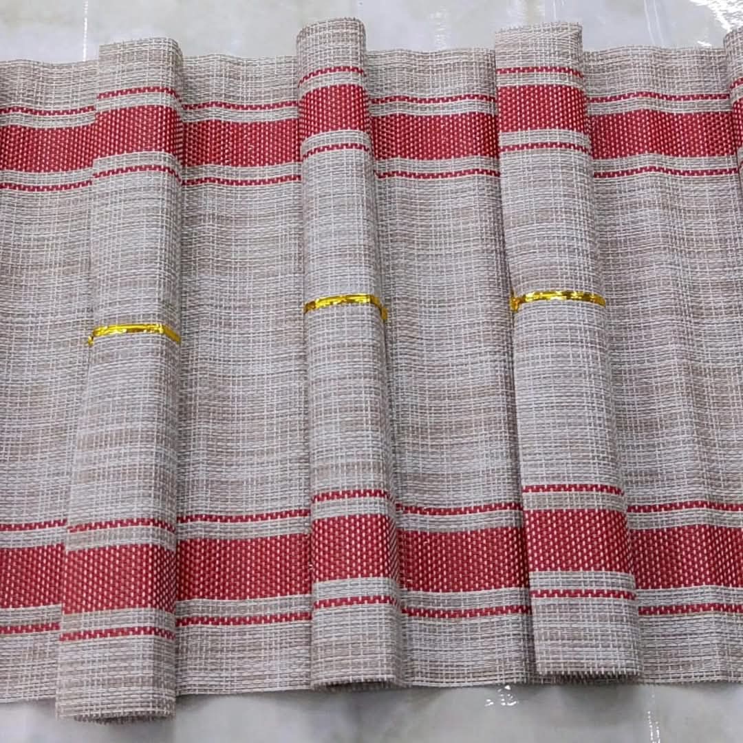 Frendorf | 6 Stück Gewebte PVC Tischunterlage