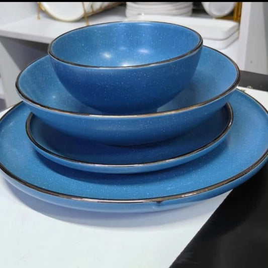 Frendorf | 32-teiliges Blaues Dinner Set