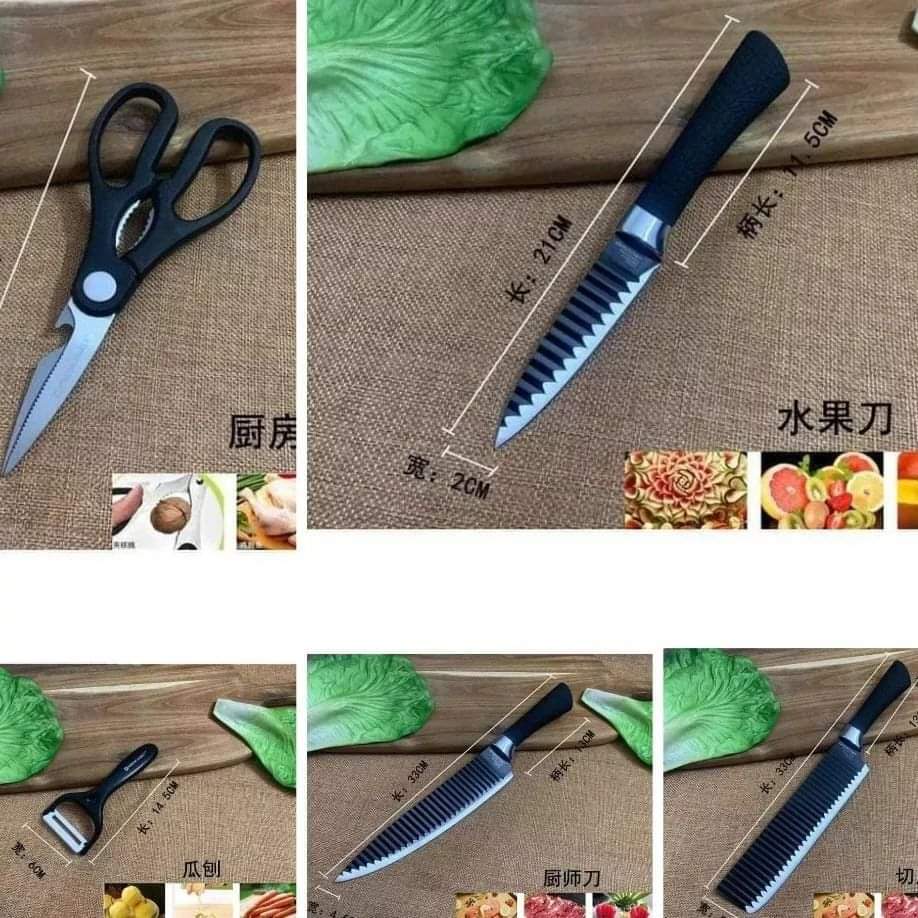 Frendorf | 6 Stück schwarze Messer