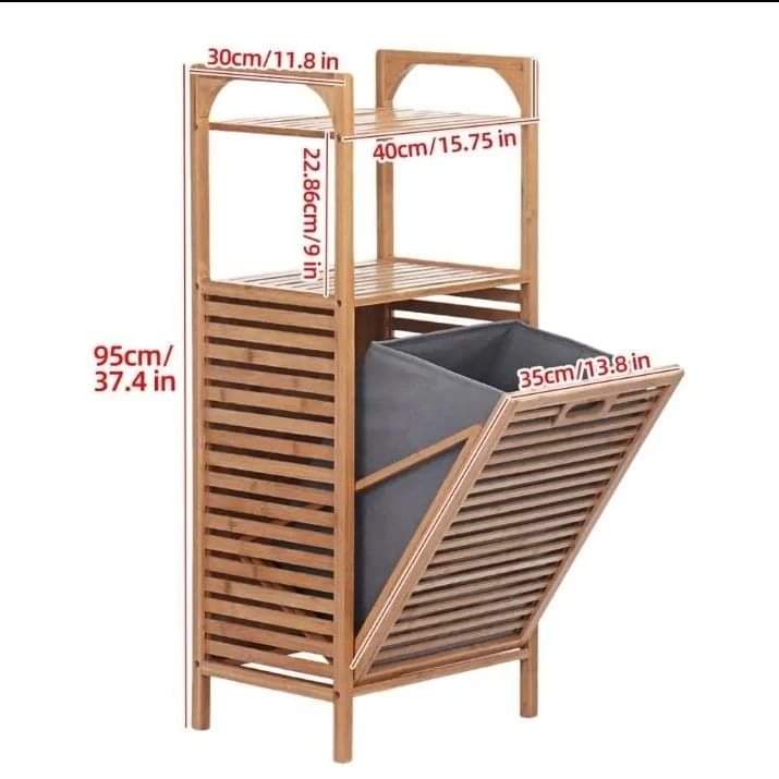Frendorf | Bamboo Badezimmer Wäschekorb