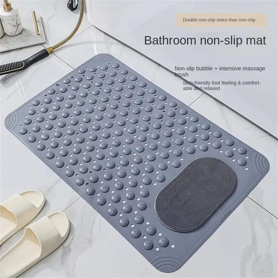 Frendorf | Badezimmer Anti-Rutsch-Matte mit Scrubber