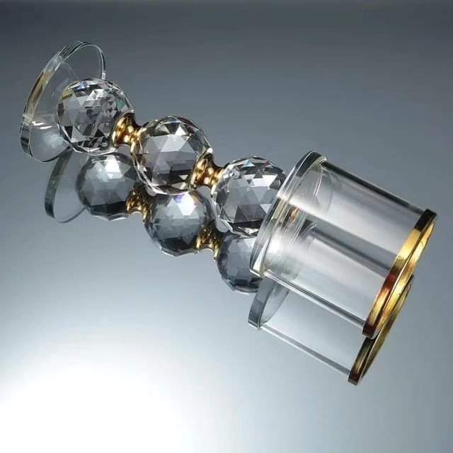 Frendorf | 3-teiliges Kristallkerzenhalter