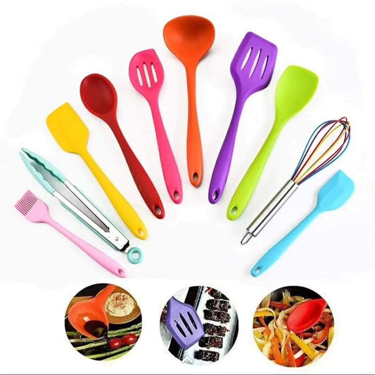 Frendorf | 10 Stück Farbige Silikon Löffel Set