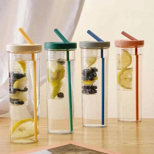 Frendorf | Wasserflasche mit faltbarem Strohhalm