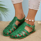 Frendorf | Damen flache Sandalen, geschlossene Zehe, Knöchelriemen, lässige Sommersandalen für den Strand