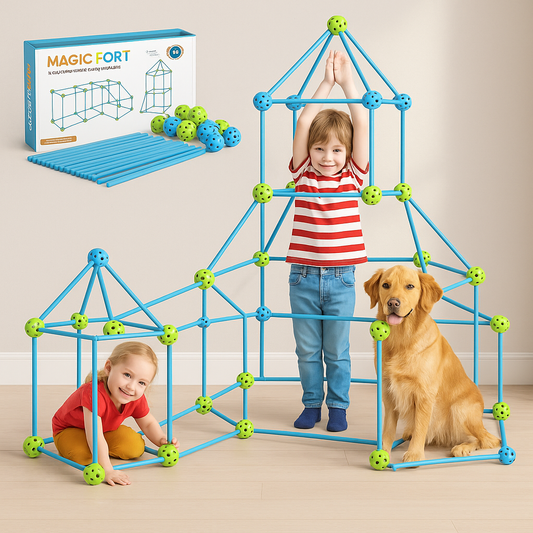 Frendorf | Kinder Konstruktions-Fort – DIY Baukasten für kreative Spielwelten