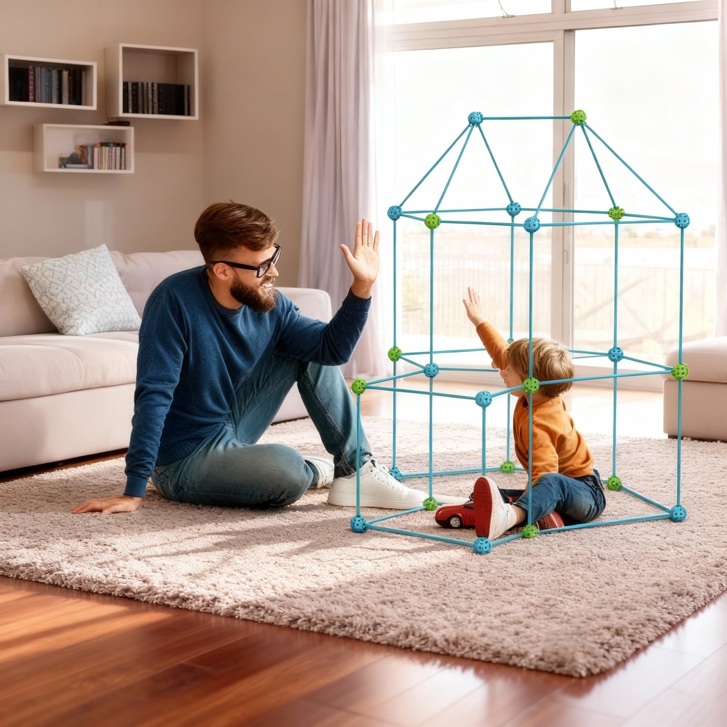 Frendorf | Kinder Konstruktions-Fort – DIY Baukasten für kreative Spielwelten
