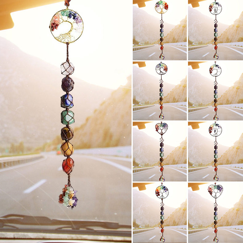 Frendorf | 7 Chakra Stein Heilungs Kristall Lebensbaum Dekoration