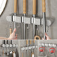 Frendorf | GripWall Mop- und Besenhalter | Wandmontiertes Aufbewahrungssystem mit Haken | Multifunktionales Lagerregal für Haushalt & Garage