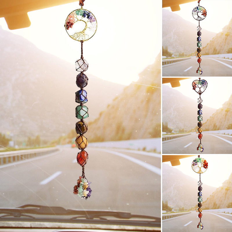 Frendorf | 7 Chakra Stein Heilungs Kristall Lebensbaum Dekoration